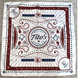 Tito's handmade Vodka handkerchief